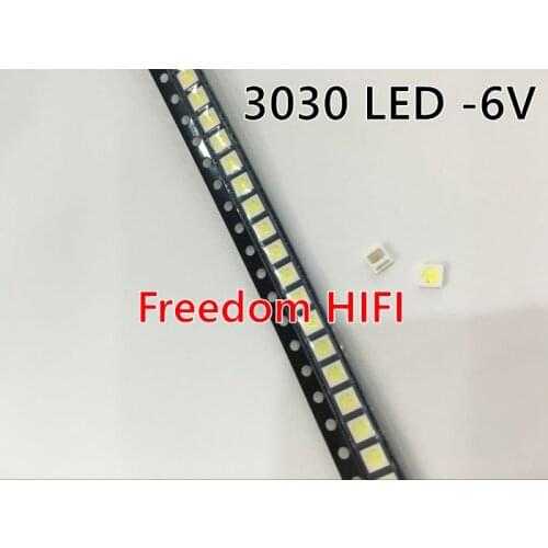 EVERLIGHT LED Backlight 1-2W 3030 6V Cool white 125-150LM LCD Backlight for TV TV Application 62-123TUN2C/F115145N68SBF-T