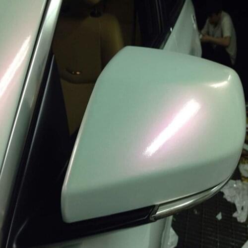 10/20/30/40/50/60CM/Lot pearl white chameleon vinyl film White to Pink Chameleon car sticker with air free bubbles by free ship