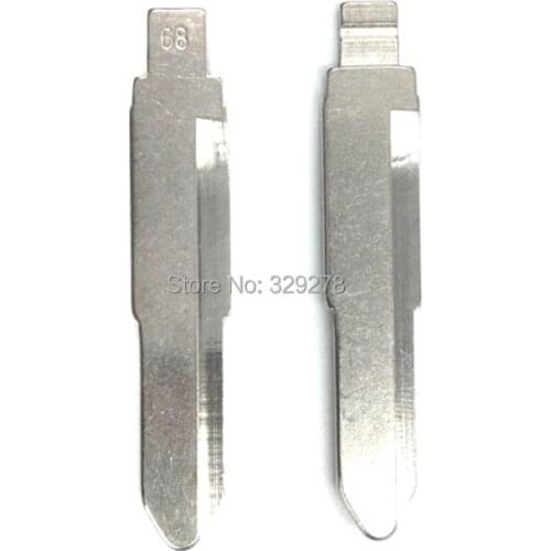 10pcs/lot Universal New Replacement NO.68 Flip Remote Car Key Shell Case Blank Uncut Key Blade 68# for V3 Lingyue