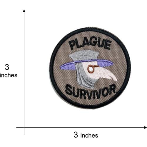 10 pcs Plague Survivor Embroidered Iron On Patch Raven Devil Vest Biker Backpack Jacket Badge Accessories DIY