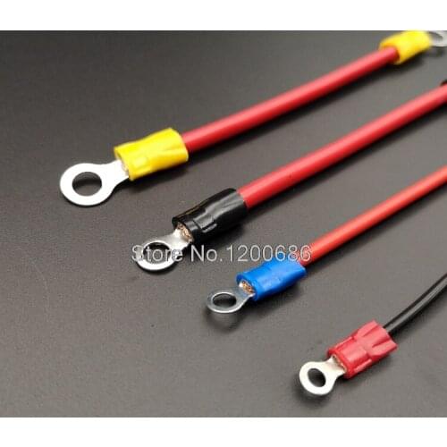 10CM 18AWG RV1.25/2/3.5/5.5 Ring Insulated Wire Connector Electrical Crimp Terminal RV1.25-4 Cable Wire harness