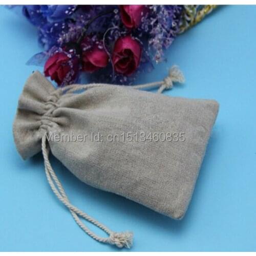 100pcs/lot CBRL jute/linen/flax drawstring bags&pouch for cosmetic/mobile power,Various colors,size customized,wholesale