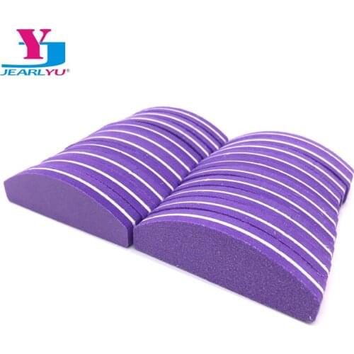 20pcs/lot Nail Files Purple Sponge Manicure Nail Polish Set Moon Style Pedicure Lime A Ongle Art Tools Trimmer Buffer Tools