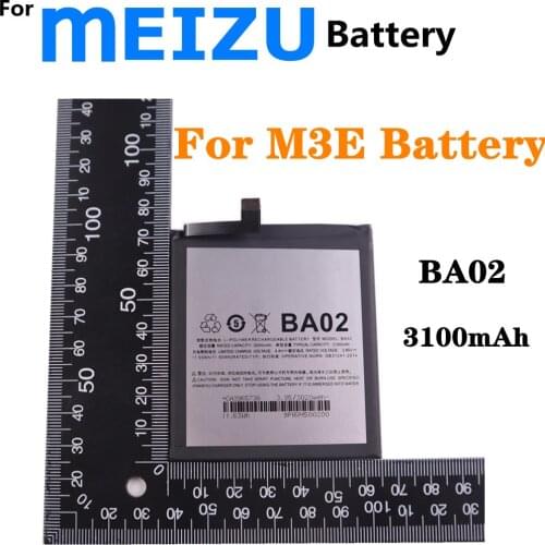 3100mAh High Capacity BA02 Battery For Meizu Meilan M3E A680Q Mobile Phone Batteries