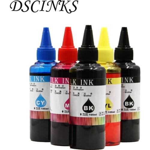 5pcs 100ml 564 564XL Refill Dye Ink For HP 3070A 3520 4610 4620 4622 printer
