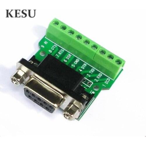 50pcs 9 pin 9Pin DB9 Male or Female D-SUB rs232 Serial Port Breakout to Terminal Adapter Connector for PCB board