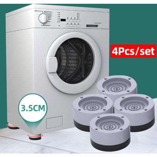 4Pcs Anti Vibration Feet Pads Washing Machine Rubber Mat Anti-Vibration Feet Pad Dryer Universal Fixed Non-Slip Bathroom Mat