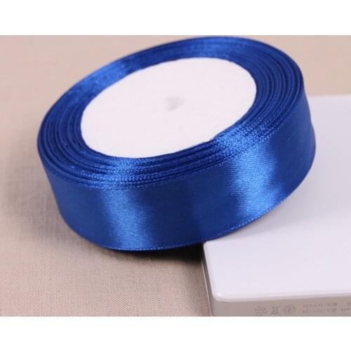 1 inch (25mm) 25 Yard/Roll Royal Blue Satin Ribbon For Crafts & Sewing Christmas Wedding Party Decoration Gift Wrap DIY Material