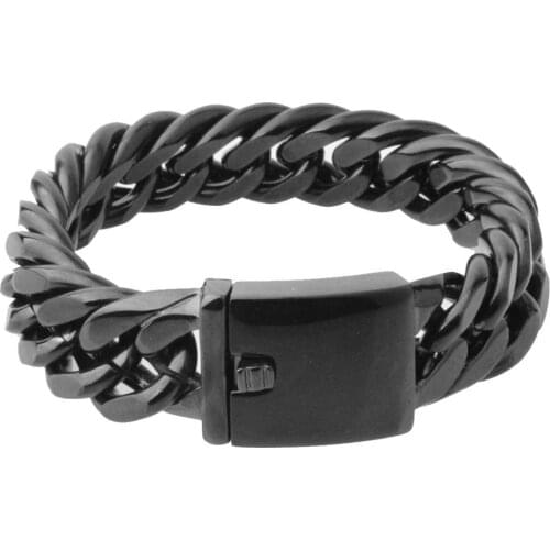 Buddha Bracelet Curb Cuban Chain Vintage Black Color Bracelets for Men Women Free Shipping Factory Offer Good Quality