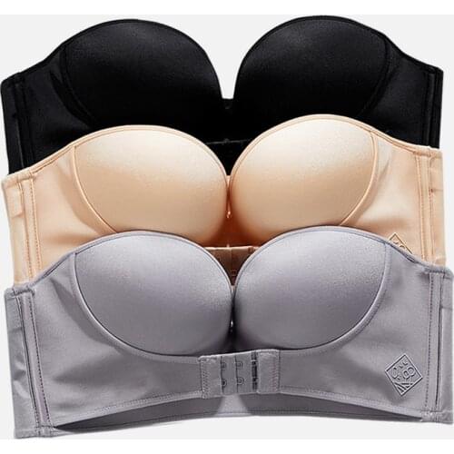 Fashion Women Strapless Bra Comfort Push Up Bras Girl Sexy Lingerie Seamless Backless Invisible Underwear Female Bralette