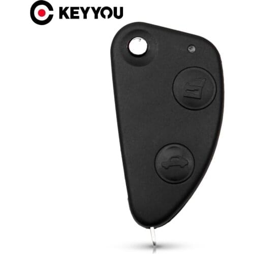 KEYYOU 2 Buttons Key Shell Car Flip Folding Remote Key Case Keyless Shell Cover Replacement For Alfa Romeo 147 156 166 GT