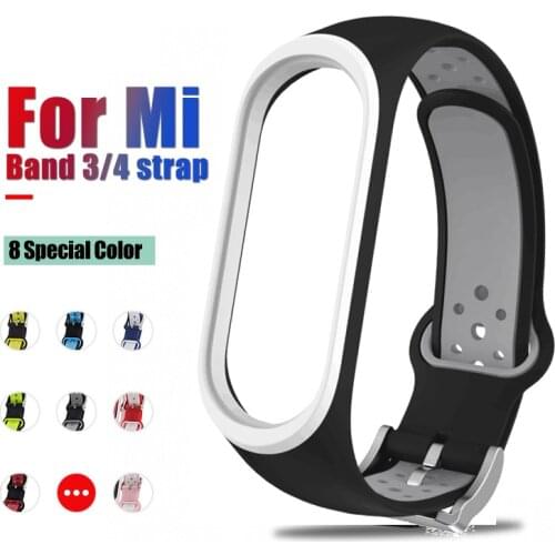 Correa mi band 4 Strap for Xiaomi Miband 4 3 smart watch accessories silicone sport breathable Bracelet for Mi Band4 NFC strap