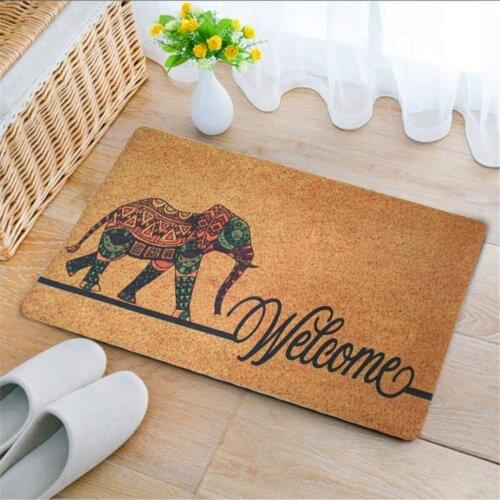 Elephant Themed Decorative Door And Indoor Mat kiss fluffy 45*70 cheap slip-resistant Modern area rug for living room balcony bathroom 8 different color options