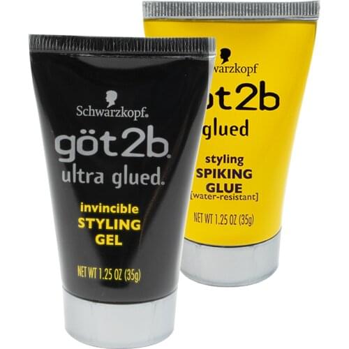 35g got2b Hair Gel Glued For Hair Styling 1.25oz Hair Wax Hair Fixed Custom Hair Shape No Flakes Spray Ultra Invincible Styling