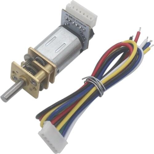 JGA12-N20 DC reducer motor 6V low speed motor miniature small motor slow speed encoder motor