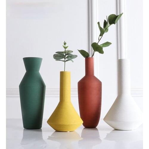 Ceramic Flower Vase Desktop Flower Arrangement Container Decoration Ornaments Crafts Hydroponic Vase Flower Bottle Flower Basket