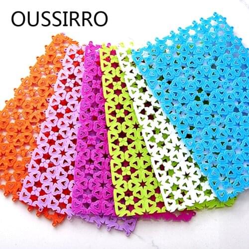 Korean Home DIY Free Splicing Mat Candy Colored Bathroom Massage Foot Non-slip Mat Plastic Bath Mosaic Floor Waterproof Pad