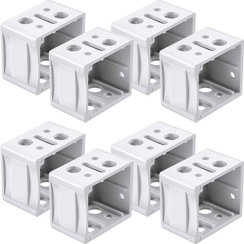 HOT-1 Inch Blind Brackets White Profile Box Mounting Bracket Window Blinds Headrail Bracket (8)