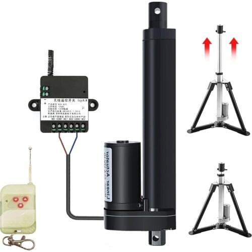 Linear Actuator 12V 24V + RF Remote Control Metal Gear Linear Motor 50mm 100mm 150mm 200mm 250mm Stroke For Garage Door Window