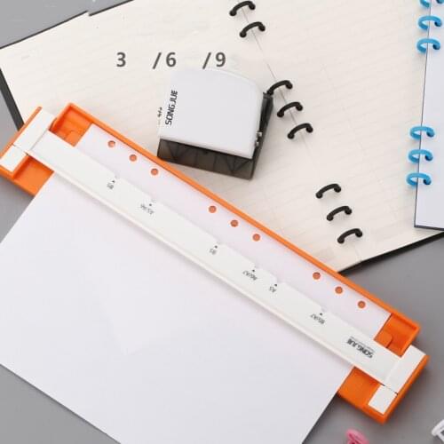 Multi-functional Puncher 9-hole B5 Puncher 6-hole Puncher A5 A6 A7 Fixed Clip Forest Forest Blade Punch Diy Manual Puncher