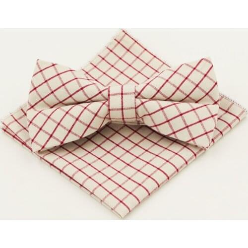 Fashion Mens Cotton Bow tie Hanky Set Wowen Jacquard Bowtie for Men Pocket Square Wedding Grooms Butterfly S17