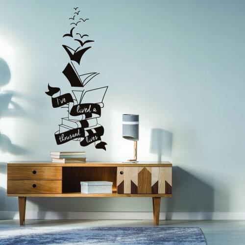 Motivational Inspirational Wall Decal Quote Inspiring Positive Book Sticker Reading Lover In Stickers Read More Books Mural 4475