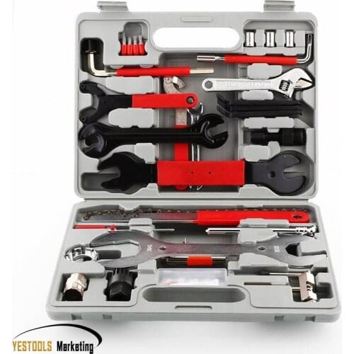 43pcs/set Bicycle Repair Tool Set Steel Tool Multi-function Riding Tool Home Repair Box Wrench Sleeve Inner Hexagon