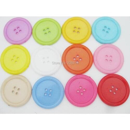 NBNNWG 38MM dress button 50pcs multicolors 4-holes large craft buttons 1.5" Round DIY decorative Botoes