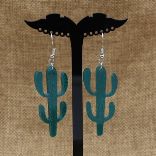 New Fashion Creative Cactus Acrylic Earrings Fun and Interesting Clam Tropical Plants Long Female Jewelry Earrings