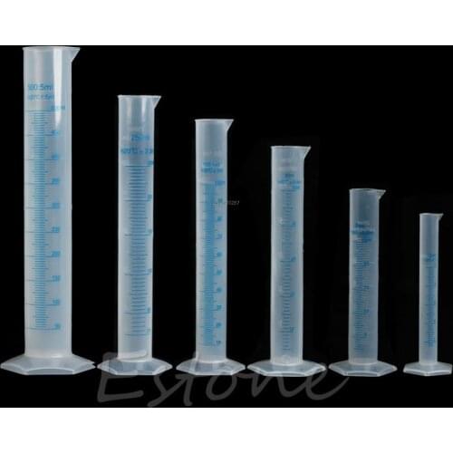 New Fashion Plastic Measuring Cylinder Trial Liquid Tube Laboratory Test Graduated Jar Tool P41