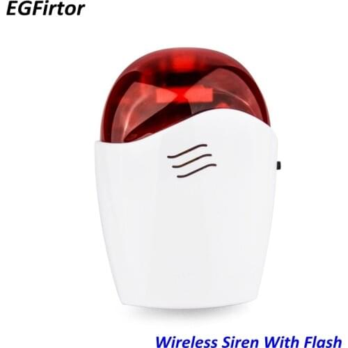 Security Alarm 90DB 433MHz Indoor Wireless Alarm Siren With Flash For Our Burglar Alarm Kits