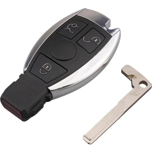 3 Buttons Remote Car Key Shell Key Replacement For Mercedes Benz year 2000+ NEC&BGA Control 433.92MHz