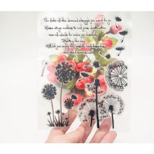 1pc Cute Dandelion Silicone Clear Seal Stamp DIY Scrapbooking Embossing Photo Album Decorative Rubber Stamp Art Handmade Puzzle