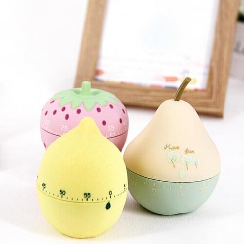 Cute Fruit Shape Kitchen Timer 360 Degree Rotating Adjustment Plastic Mechanical Timer Alarm for Kitchen Kitchen Tools Gadgets