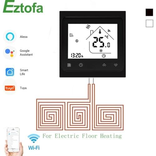 Smart Thermostat WiFi Temperature Controller Smart Life APP Remote Control for Electric Heating Works with Alexa Google Home 16A