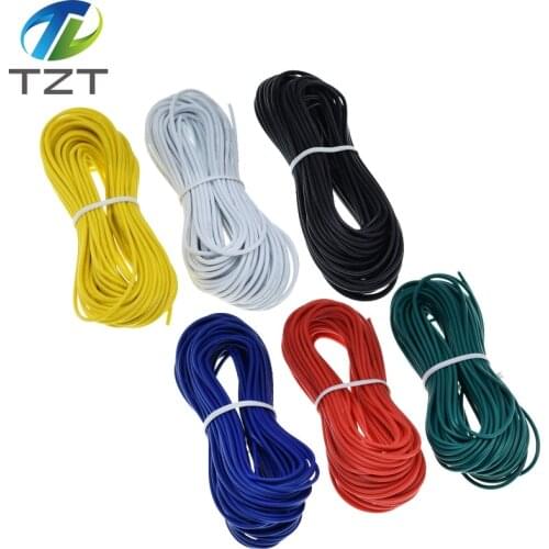 TZT 10M UL1007 UL-1007 24AWG Hook-up Wire 80C / 300V Cord DIY Electrical Wire cable Red/Black/Blue/Yellow