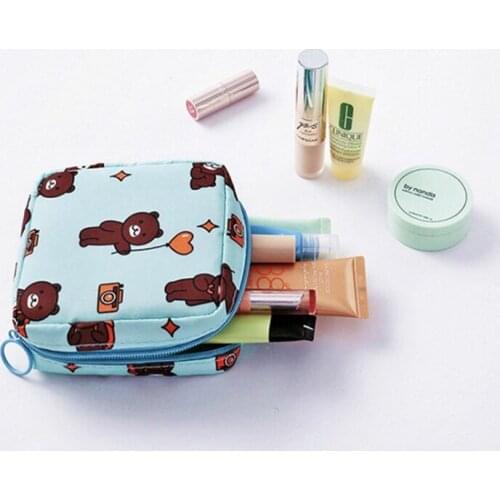 Women Sanitary Pad Towel Storage Organizer Girls Cosmetic Bags Makeup Bag Napkin Bag For Ladies Storage Tools
