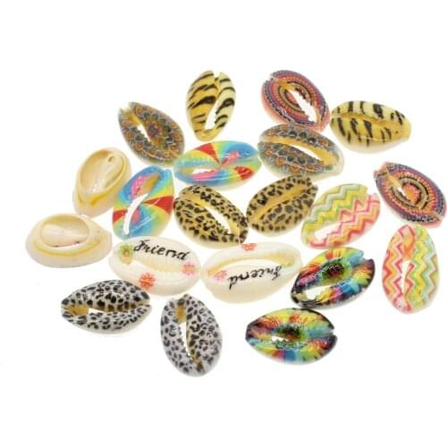 10pcs Natural Conch Shell Glamour Pattern Pendant Colorful Connectors Jewelry Making Handmade DIY Bracelet Necklace Accessories
