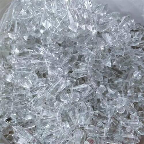 200pcs/Lot Small Size 10*22mm Clear Transparent Color Crystal Glass Icicle Prism U Pendant MC Crystal Pendant