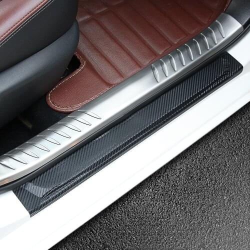 4pcs Auto Door Sill Scuff Door protection Car Sticker for BMW E90 F30 F10 Audi A3 A6 C5 C6 Opel Insignia Alfa Romeo Ssangyong