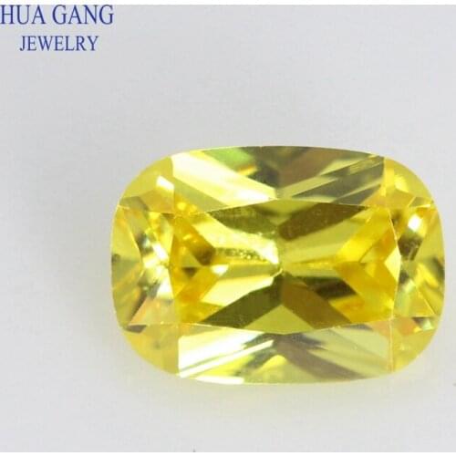 5A Golden Baguette Shape Cut Yellow CZ Stone Synthetic Gems Cubic Zirconia For Jewelry Size 5x7~10x14 Free Shipping