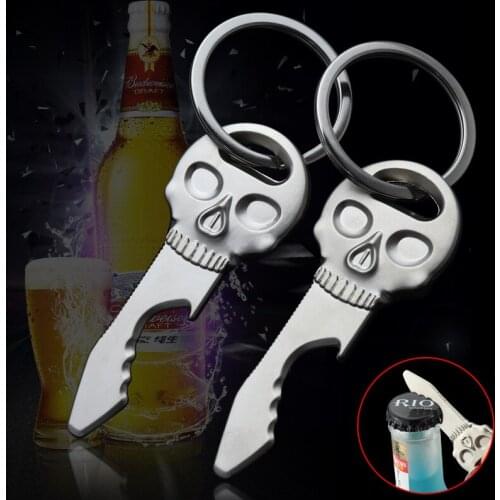 Skull keychain high quality tool key chain bottle opener keychain key holder creative portachiavi chaveiro llaveros hombre