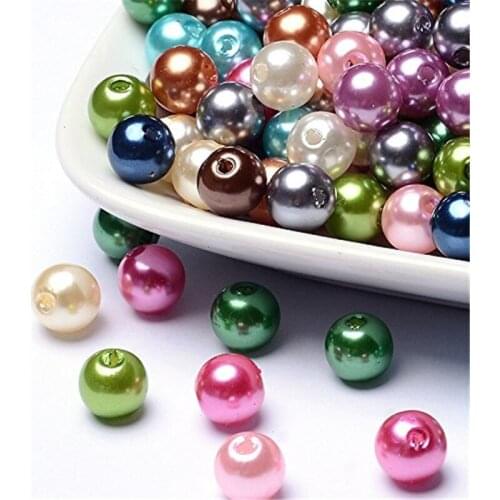 200pcs Imitation Loose Acrylic Pearl Beads 5/6/8mm Jewelry Making DIY Accessories Necklace Bracelet Beads F70