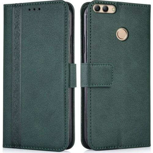 Luxury Flip Wallet Leather Case for Huawei Y9 2018 FLA-AL10, FLA-LX1, FLA-AL20 Magnetic Book Protect phone back Cover