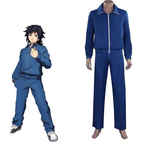 Demon Slayer Kimetsu no Yaiba Hinokami Kepputan Cosplay Costume Tomioka Giyuu School Uniform Outfits Halloween Carnival Suit