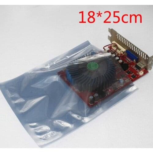DHL 18*25cm Open Top Anti Static Plastic Package Bag ESD Anti-Static Electronics Storage Bag Antistatic Shielding Packaging Bags