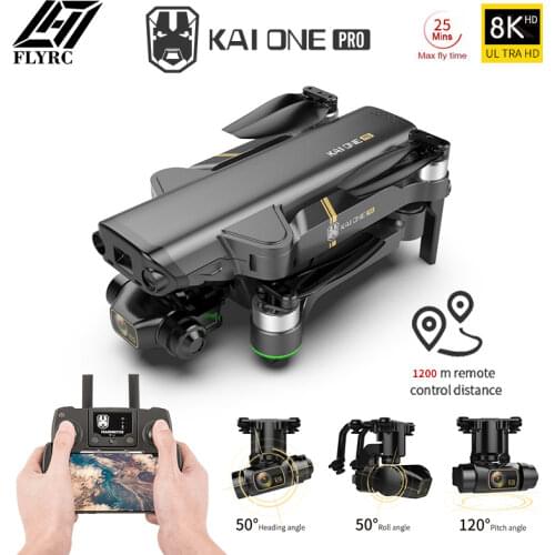 KAI ONE Pro GPS Drone 8K Dual Camera 3-Axis Gimbal Professional Anti-Shake Shoot Brushless Foldable Quadcopter RC Distance 1200M