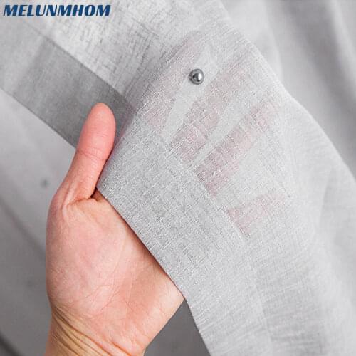 Hot Sale Promotion Living Room American Gray Light-transmitting Luxury Thicker Tulle For Living Room Sheer Screen Bedroom