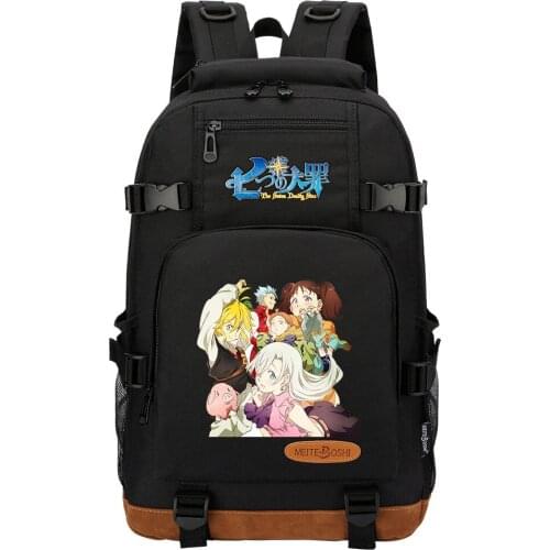 New Anime The Seven Deadly Sins Boys Girls Kids School Book Bags Women Bagpack Teenagers Canvas Men Laptop Travel Backpack