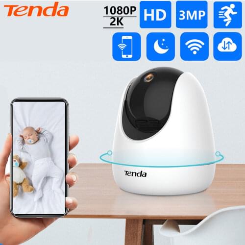 Tenda CP3 1080P Full-Hd Surveillance Cam 360° PTZ Wifi IP CAMERA 2Mp Wireless Outdoor Webcam Night Vision Video Nanny FreeClould